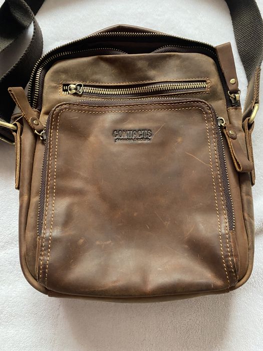 чоловіча сумка шкіряна  contacts