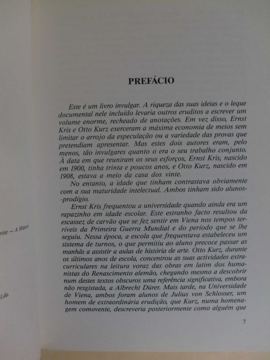 Lenda, Mito e Magia - Na Imagem do Artista
de Ernst Kris e Otto Kurz