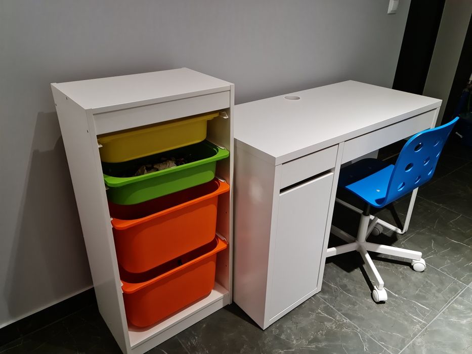 Biurko + krzesło + organizer IKEA – super stan!