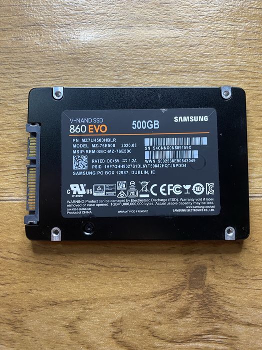 Ssd диск Samsung 860 evo 500 gb гигабайт 99% жизни 2.5 формата идеал
