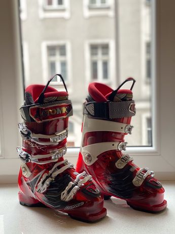 buty narciarskie ATOMIC HAWX 120, RECCO, czerwono białe