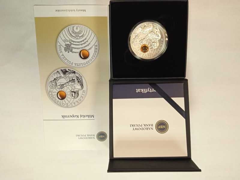 50 zł 2023 Mikołaj Kopernik - moneta z bursztynem