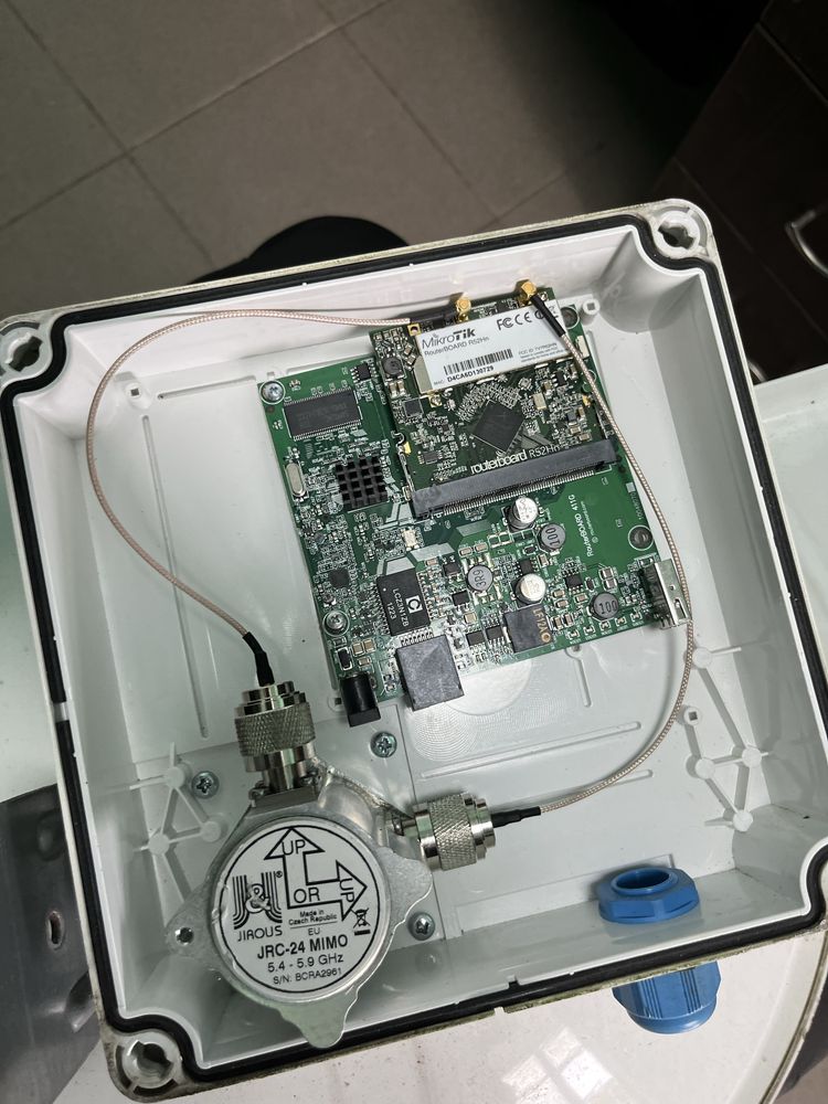 Радіоміст(антени) 5G до 100мб(MikroTik) Jirous JRC24 mimo
