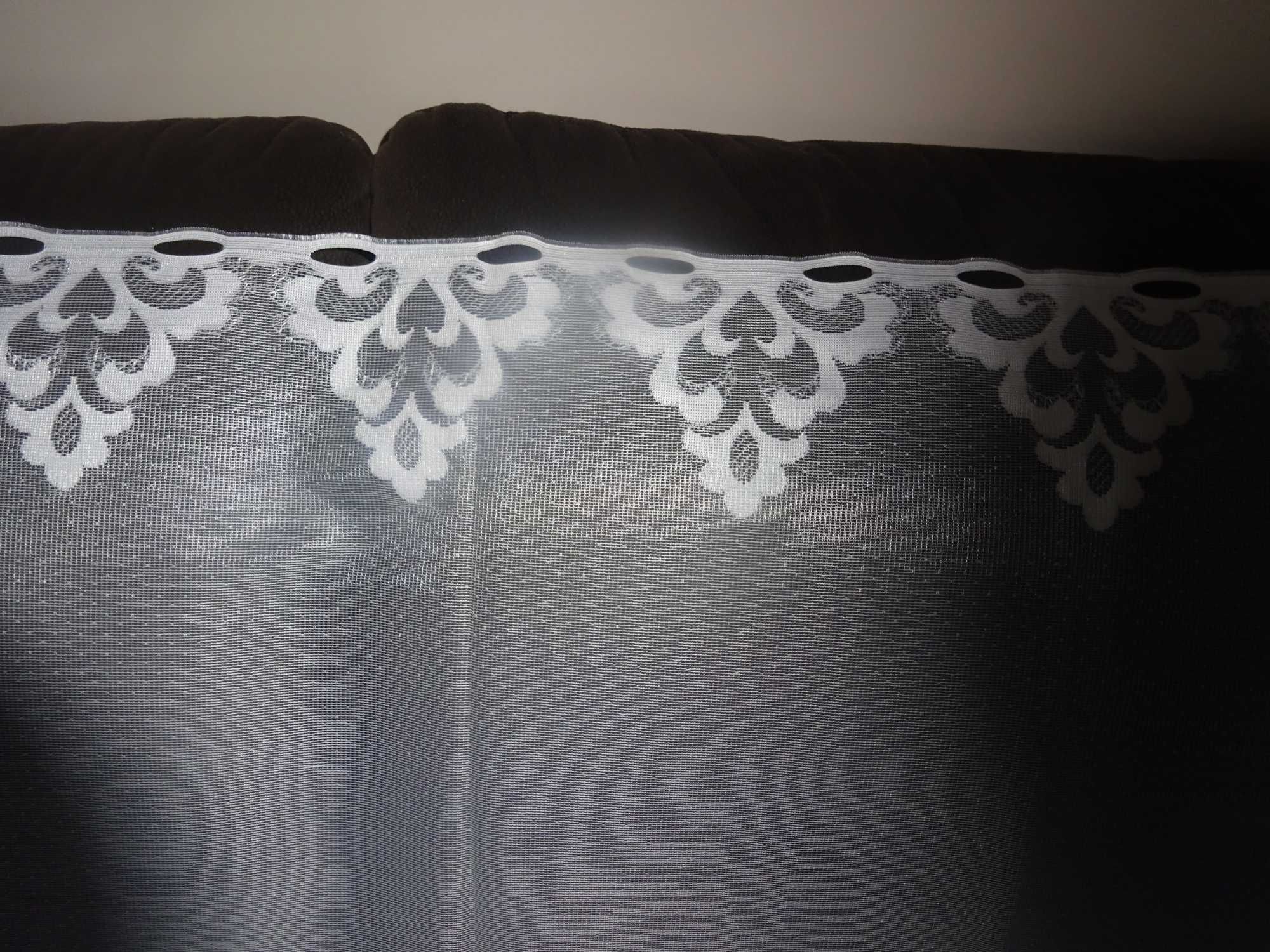 biała zazdrostka firanka do kuchni tunel 90 x 210 cm