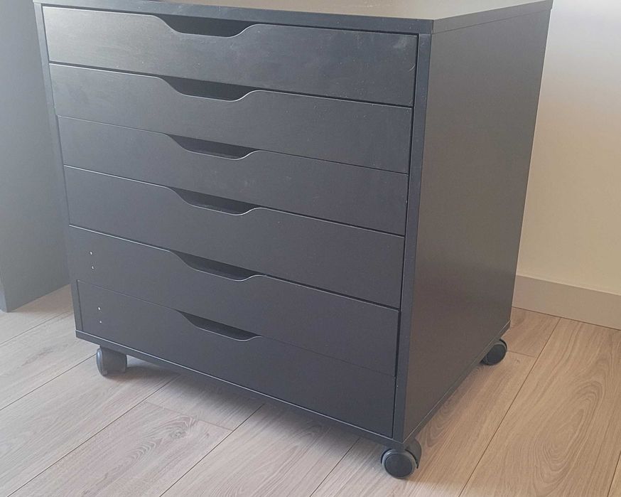 Ikea ALEX Komoda na kółkach 67x66 cm czarna, Wrocław, Psie Pole