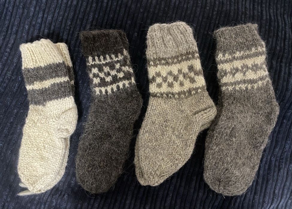 Теплі шерстяні носки, вʼязані шкарпетки