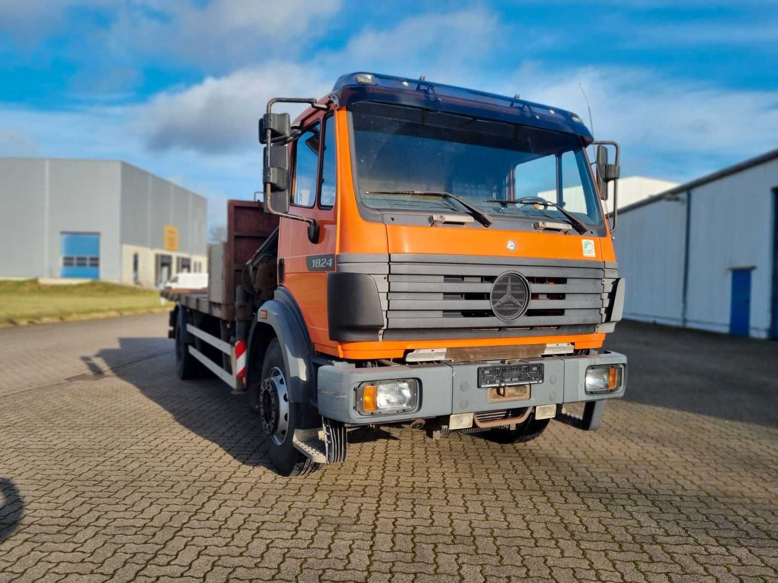 Платформа Mercedes-Benz SK 1824 кран маніпулятор Hiab 090 під самоскид