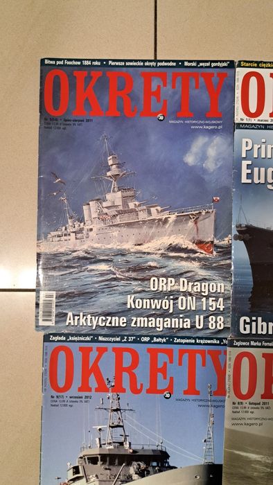 Czasopismo Okręty 4 szt.