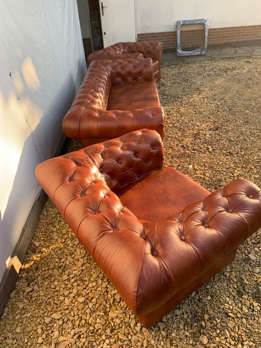 Sofa Chesterfield 3 osobowa Funkcja spania