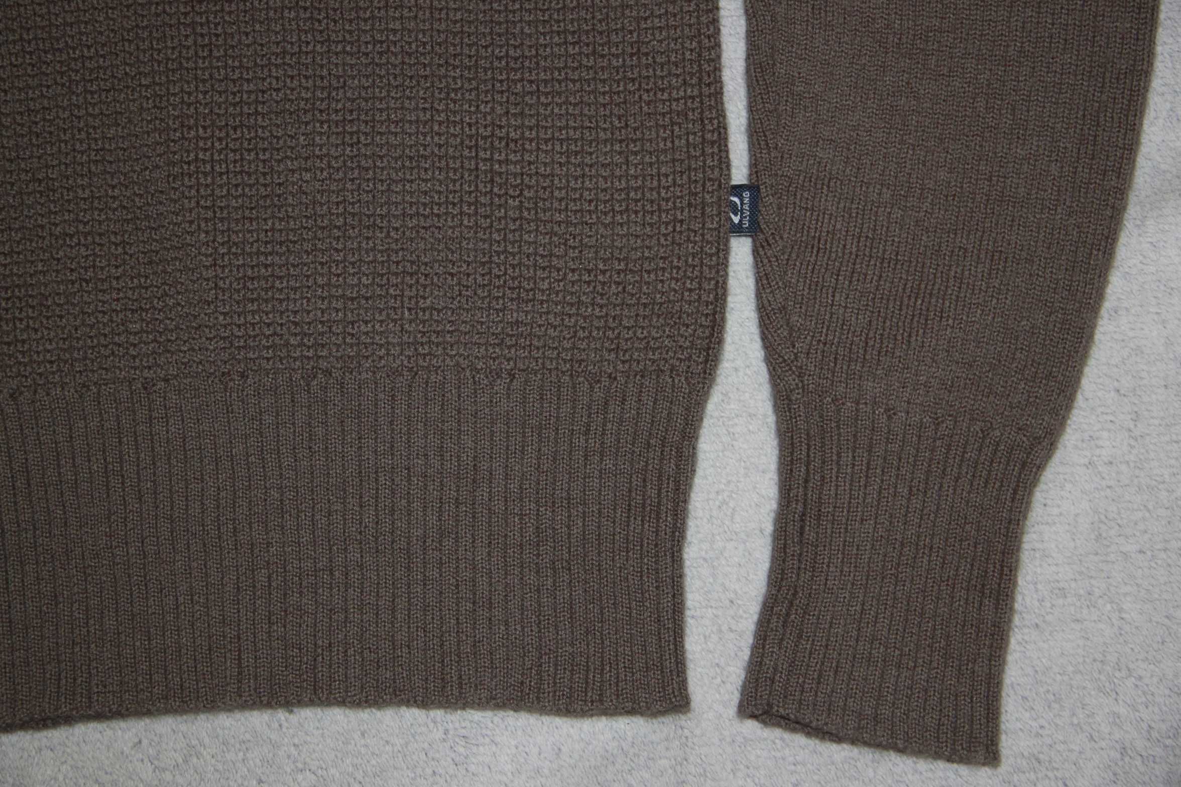 Ulvang Rav sweter z zamkiem 100% Wełna Unisex Khaki