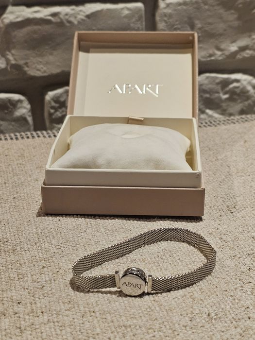 Nowa  GRUBA srebrna bransoletka APART