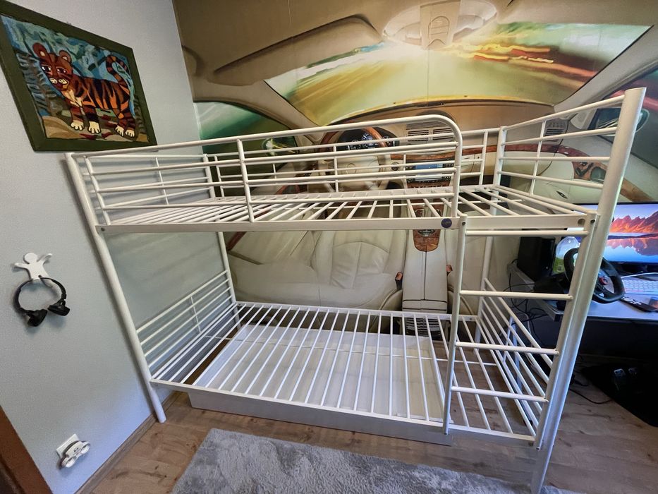 IŁóżko piętrowe bałe z szufladą bez materacy