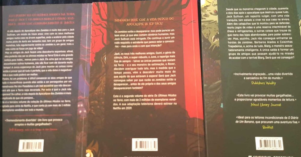 3 Livros da coleção "Os Últimos Miúdos na Terra" de Max Brallier