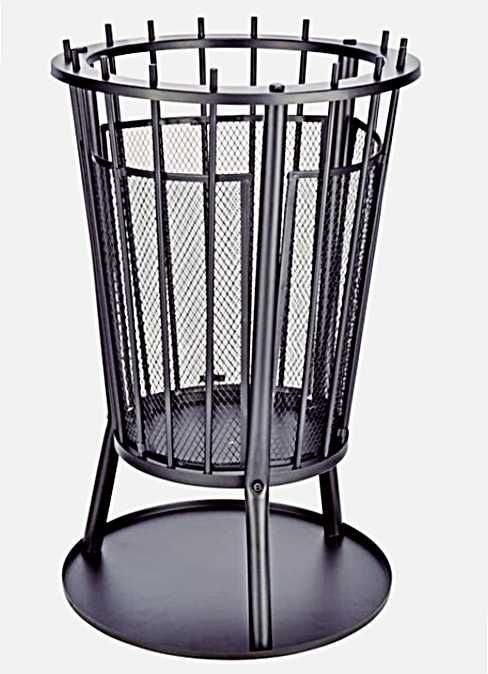 Palenisko ogrodowe Koksownik z osłoną przed iskrami, czarny 40 x 61 cm