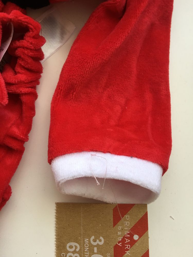 Conjunto vestido meias e fita Mae Natal 3/6 meses Novo c/etiqueta