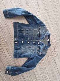 H&M dziewczęca krótka kurtka dżinsowa katana r.146cm j.nowa