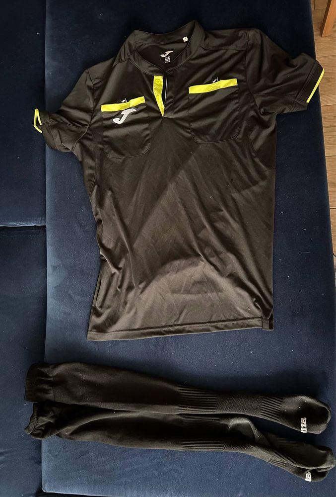 Zestaw 3 koszulek sędziowskich Joma + getry