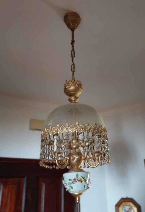 Candeeiro antigo de Porcelana