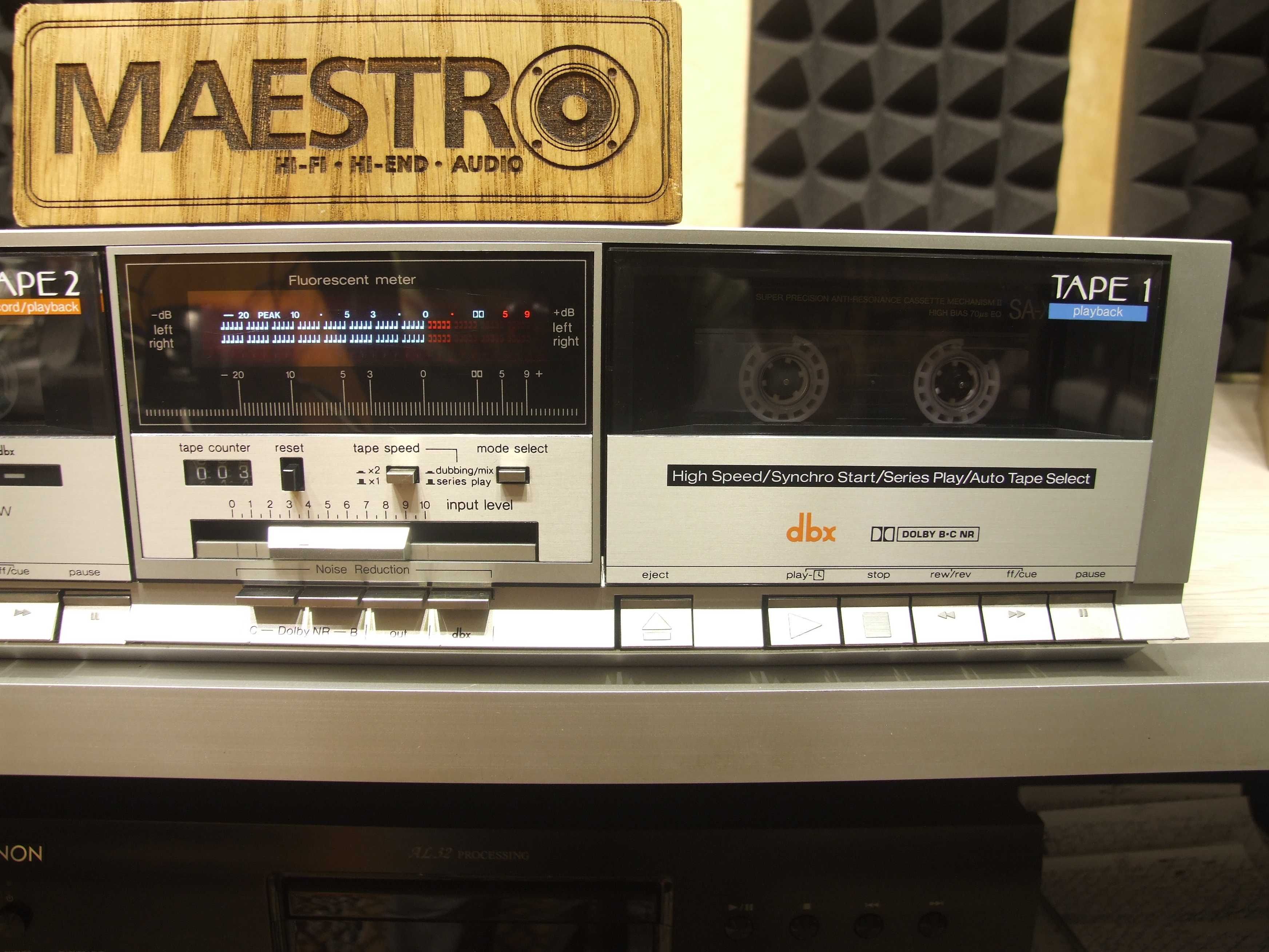 Касетна дека Technics RS-B33W. dbx. JAPAN. Amorphous head. Наложеним
