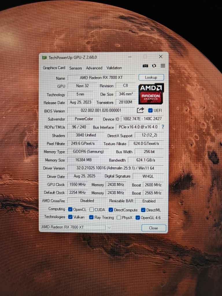 Power Color Red Doevil rx 7800 xt