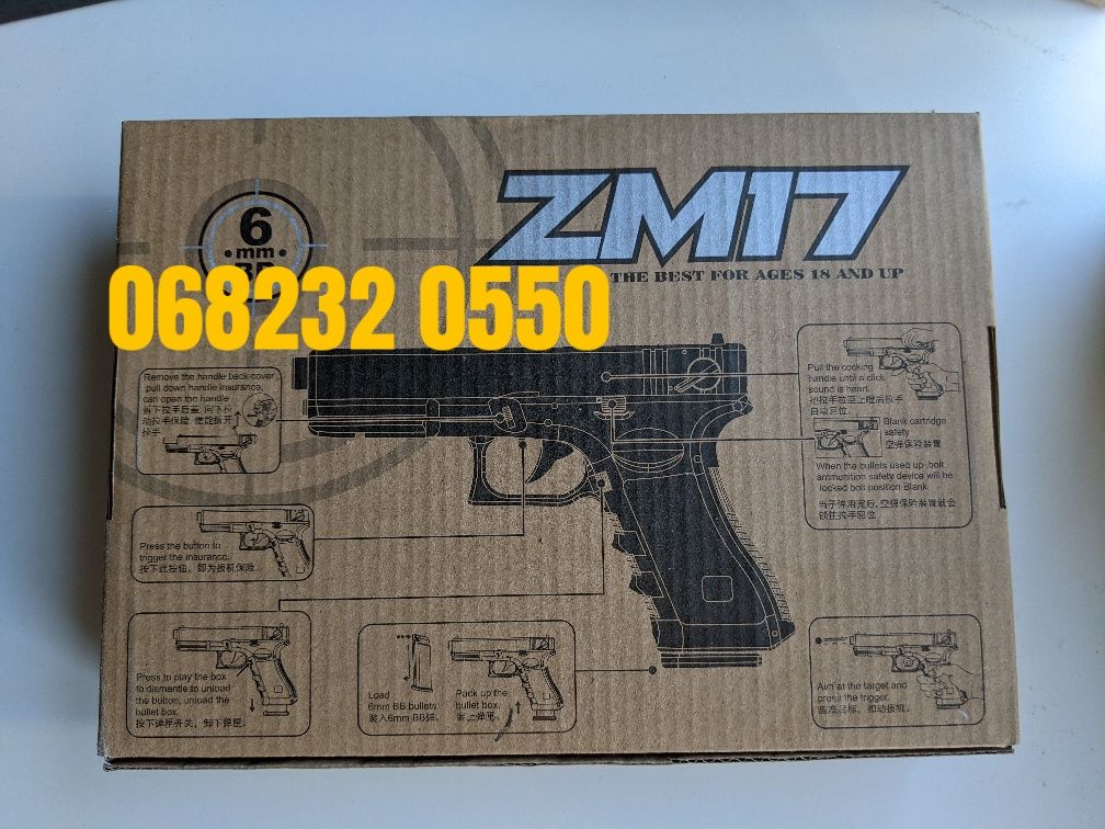 Іграшковий Глок ZM17 глок на пульках пістолет на пульках