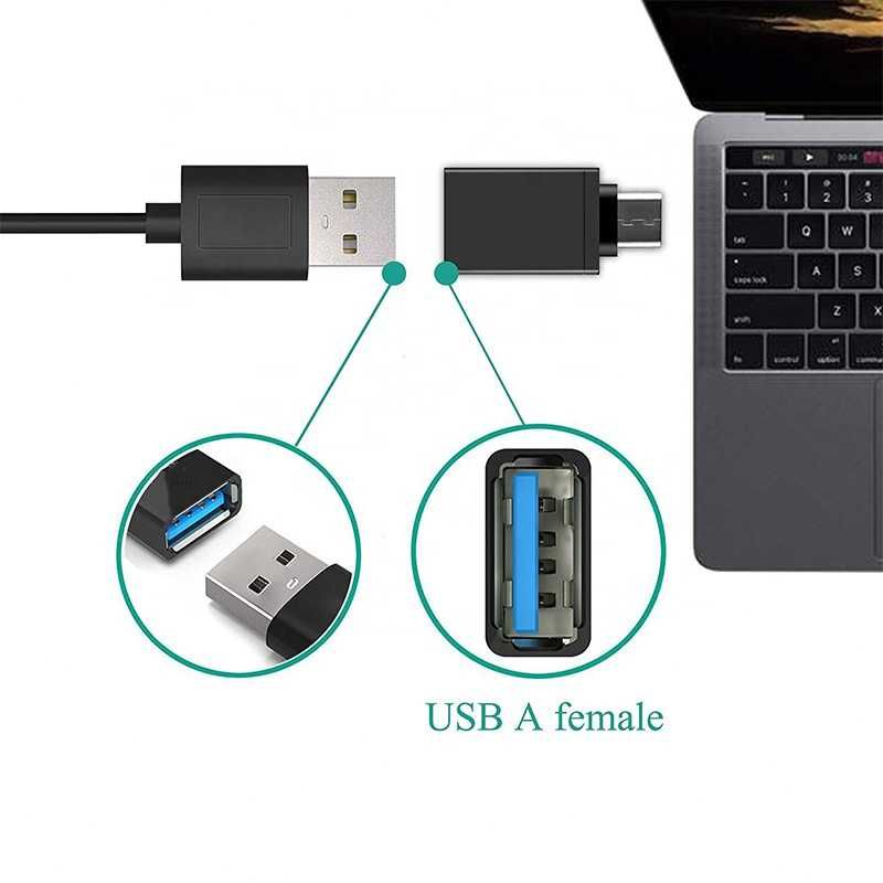 Переходник otg usb-type-c, тайп-си, смартфон, флешка, ноутбук, Macbook