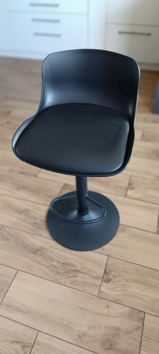 Hoker krzesło barowe obrotowe czarne 2 szt.