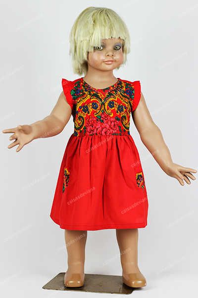 Vestido criança bordado Viana feito à mão - Genuínos
