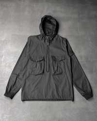 Stone Island 639F2 Ghost Piece Anorak Cotton Nylon Tela Black SI0138-B