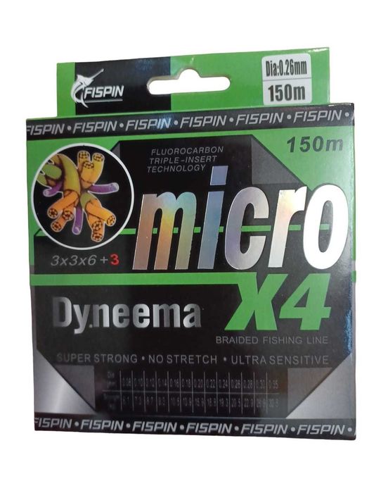 Plecionka x4 0,26mm 23,6 kg 150 m Fi93-002/4,26