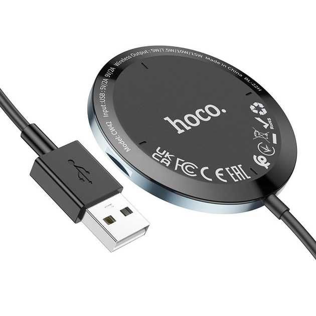 Автомобильный держатель  MagSafe с беспроводной зарядкой HOCO CW42 15W