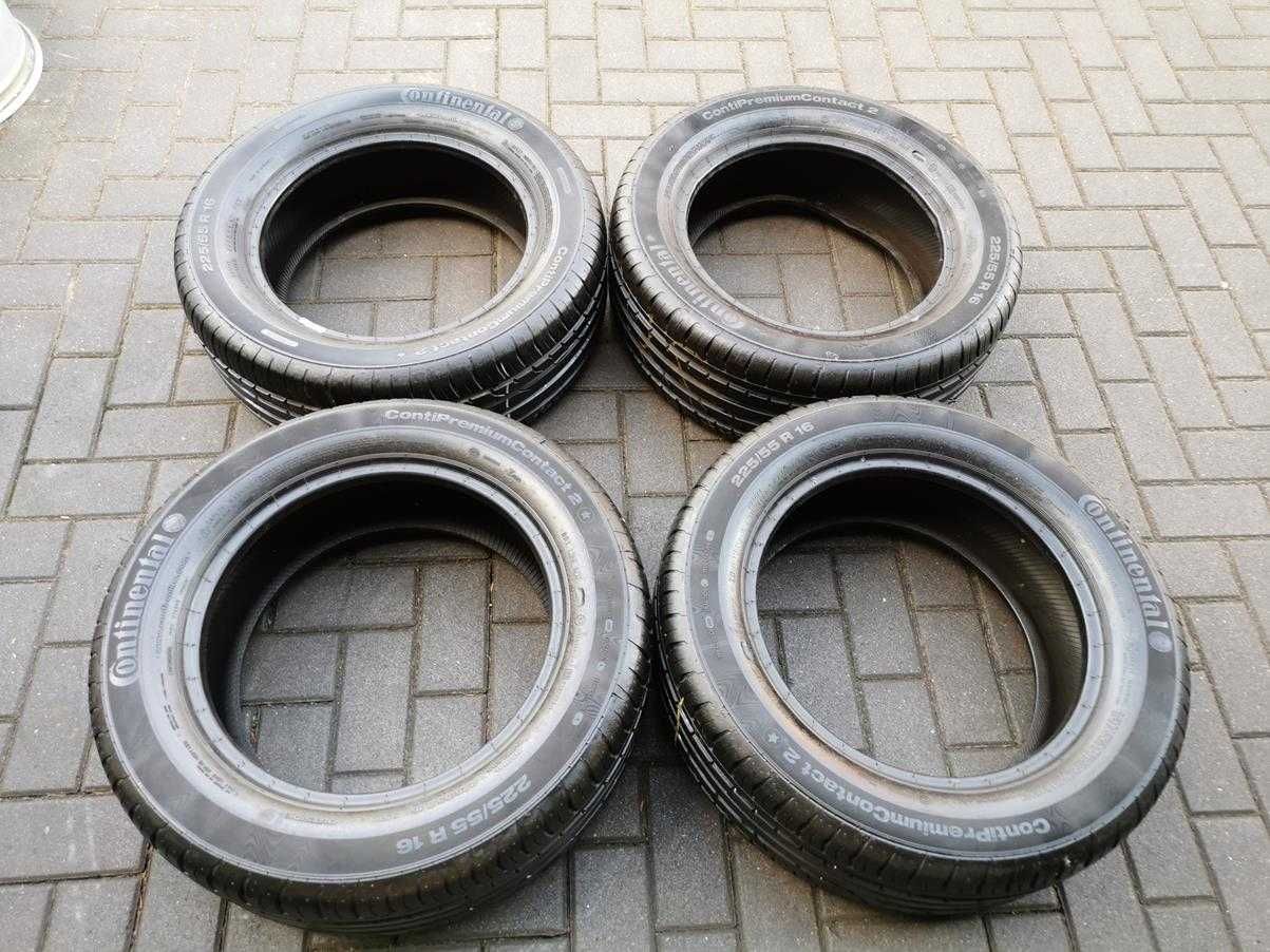 225/55 95W R16 CONTINENTAL CPC2 jak NOWE 8mm Letnie Opony 4szt TANIO