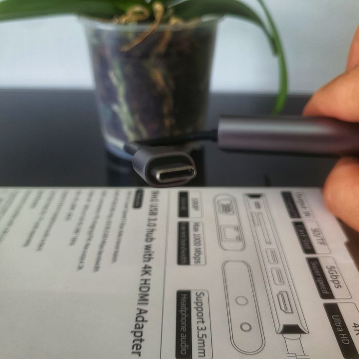 HUB Adaptador multiportas para portátil USB C 8 EM 1