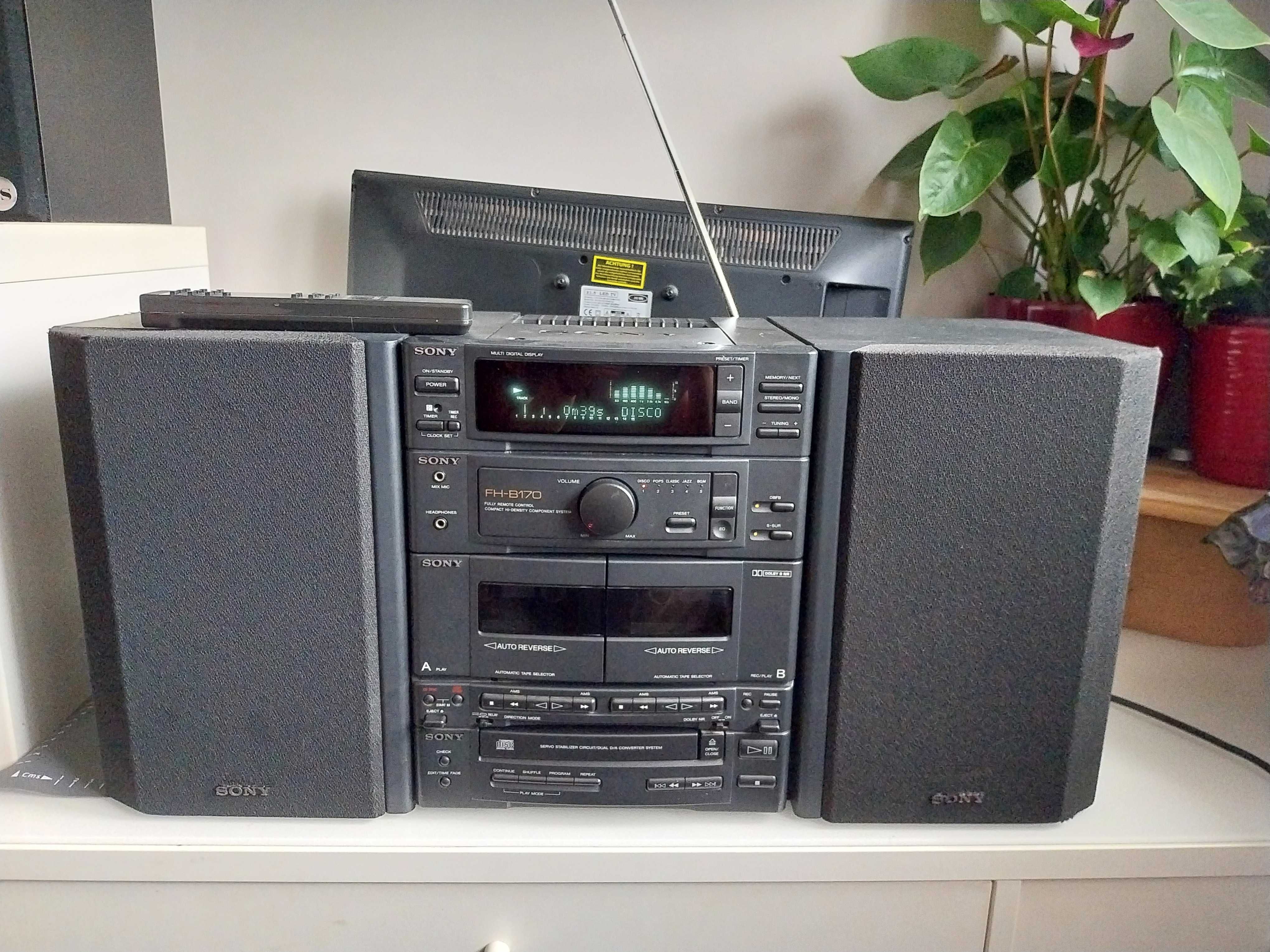 Wieża/Radiomagnetofon z CD Sony HCD-H170/pilot