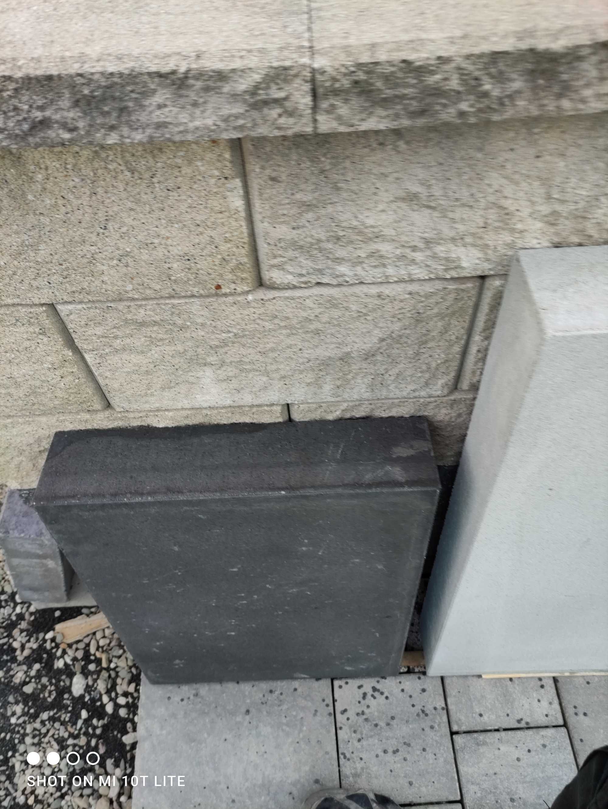 BLOK betonowy 10x45cm  h60-125 cm palisada mur kostka brukowa monolit