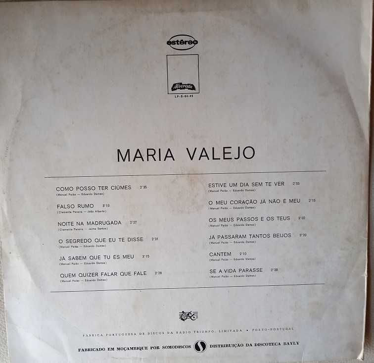 disco vinil Maria Valejo o segredo que eu te disse LP