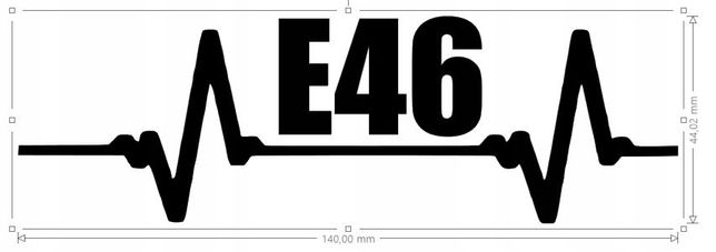 Naklejki wlepki linia życia E46
