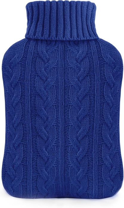 Samply Termofor 2L Z Dzianinowym Pokrowcem Granatowy Ogrzewacz