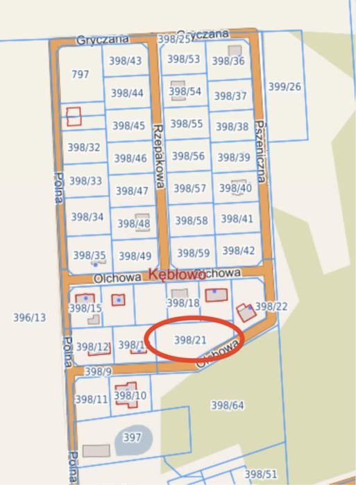 Działka z rozpoczetą budową.