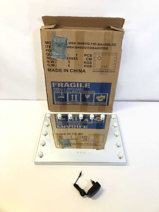 Lustro kosmetyczne Hollywood LED z USB i dotykowym sterowaniem