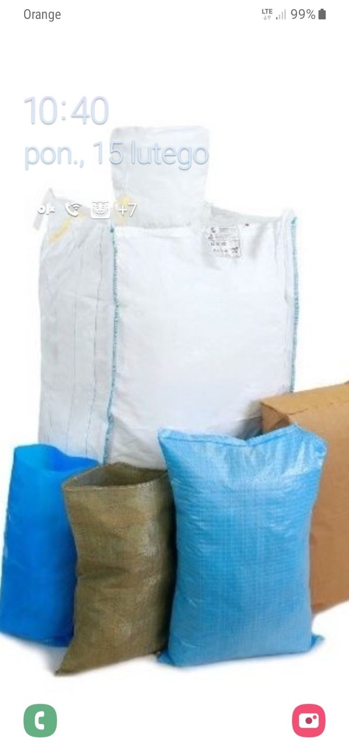 Big bag bagi begi opakowania na artykuły spożywcze 93x93x182