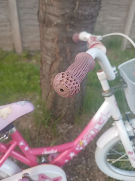 Rower rowerek dziewczęcy 16 + pałąk do prowadzenia