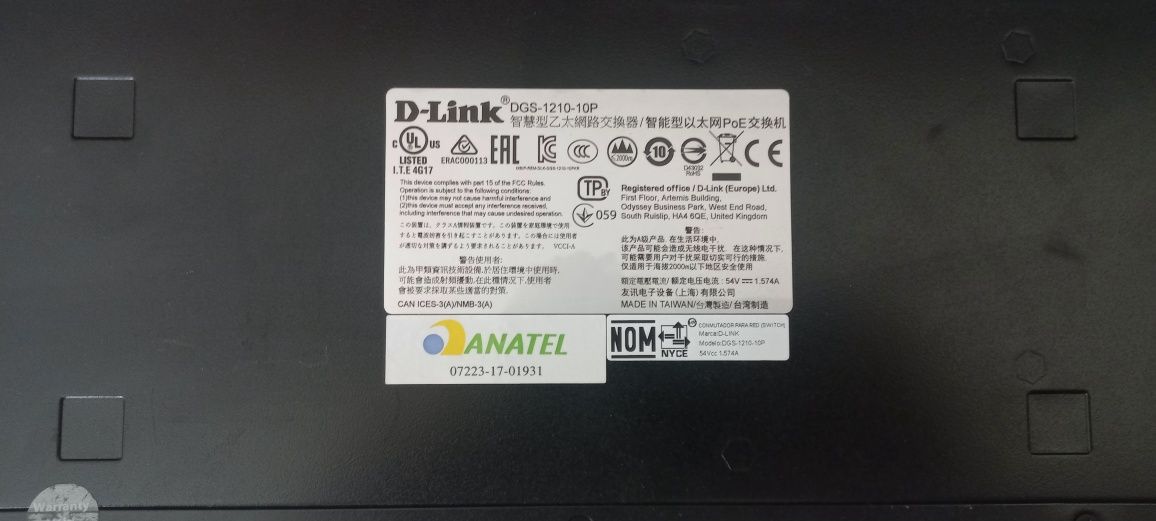 Switch D-Link DGS-1210-10 Portas Gigabit Smart Managed SFP