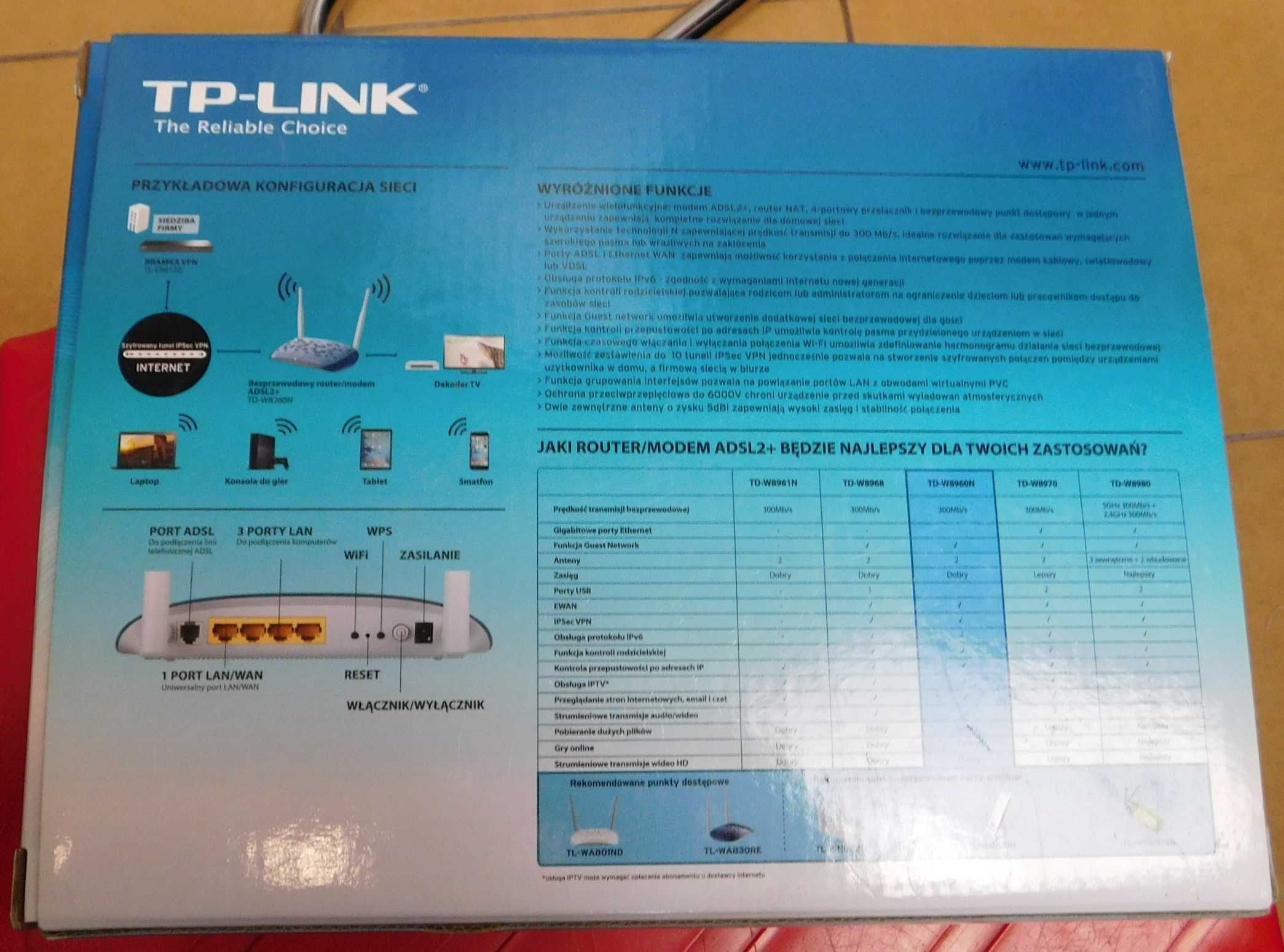 Router TP Link TD- W8960N   - Nowy