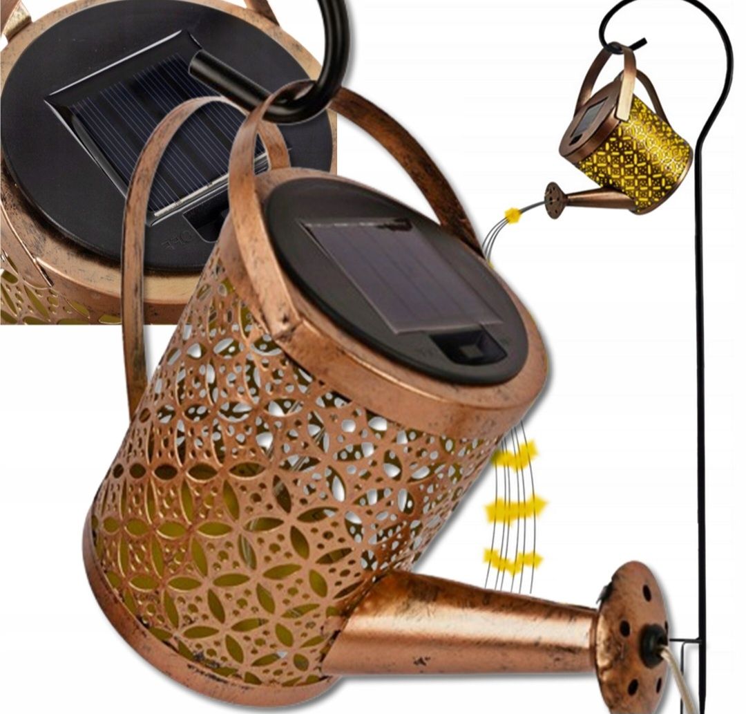 konewka solarna lampa ogrodowa led wbijana duża lampka do ogrodu