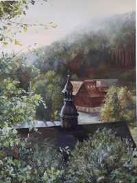 "O poranku w Międzygórzu "- obraz olejny  60×80 cm