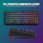 Klawiatura i mysz bezprzewodowa czarna rethunder k84 układ de qwertz