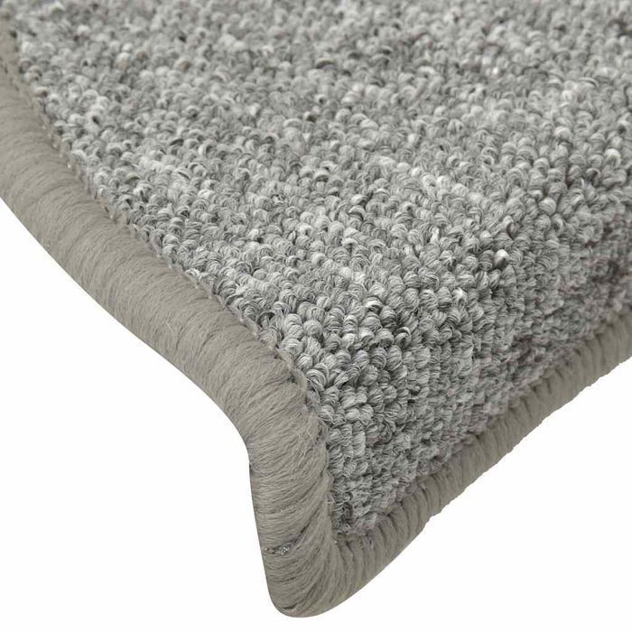 vidaXL Maty na schody 30 szt. Jasnoszary 56x17x3 cm