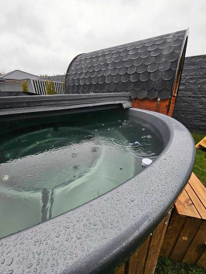Balia bania ogrodowa jacuzzi gorąca beczka spa hydro aero led
