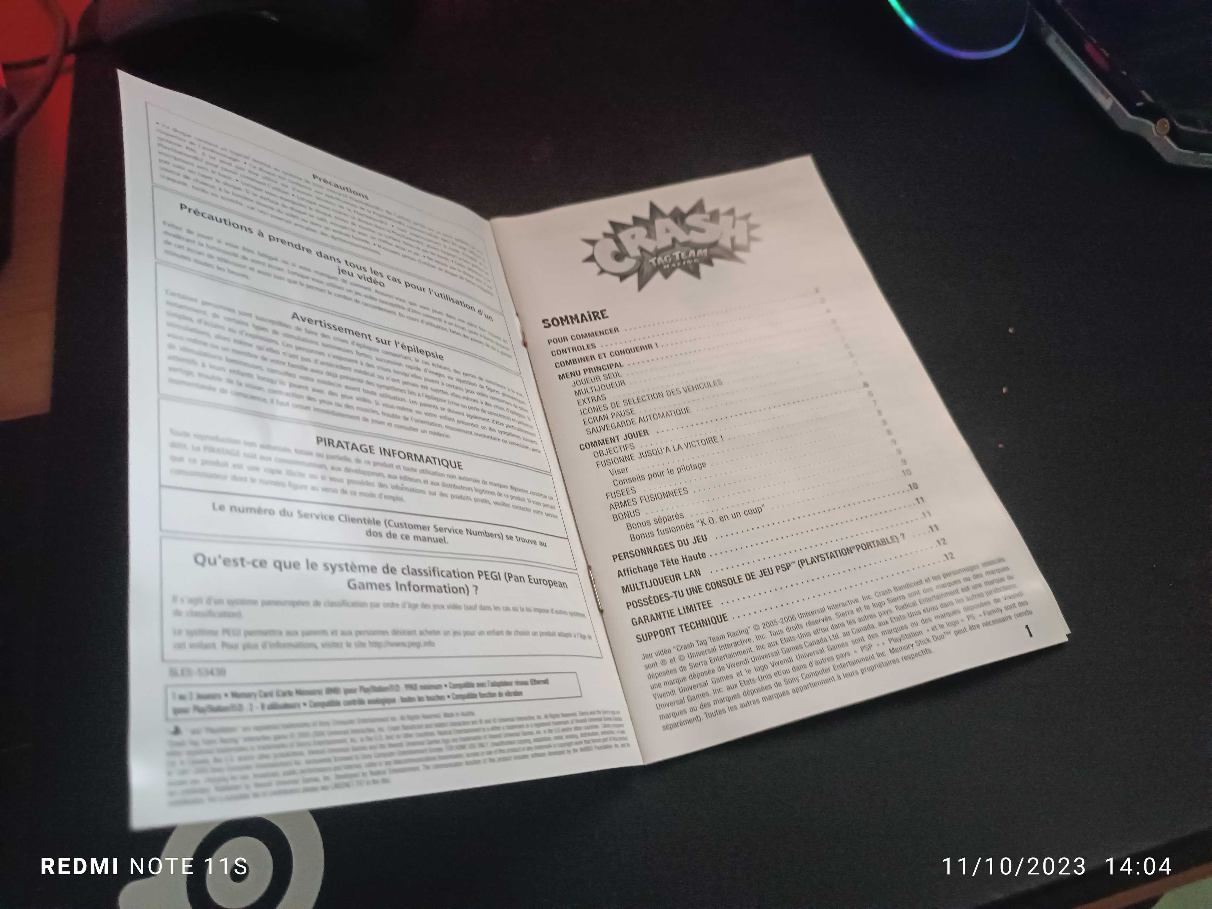 Crash Tag Team Racing manual PS2